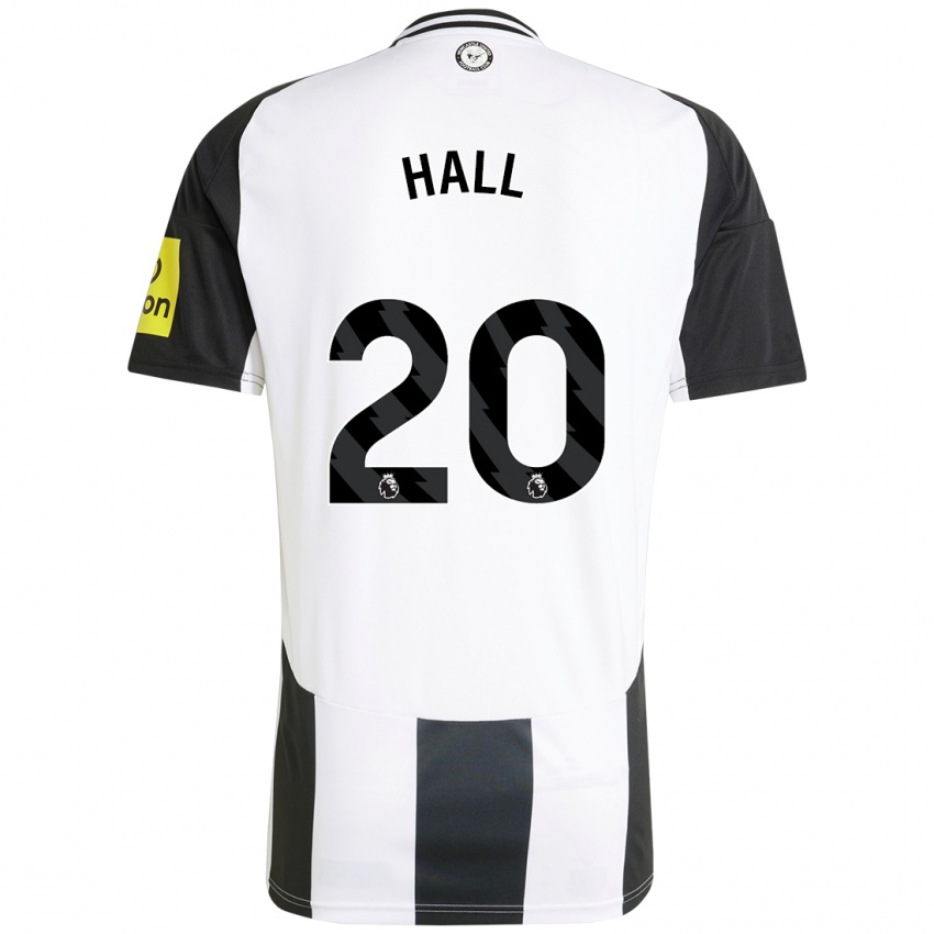 Niño Camiseta Lewis Hall #20 Blanco Negro 1ª Equipación 2024/25 La Camisa