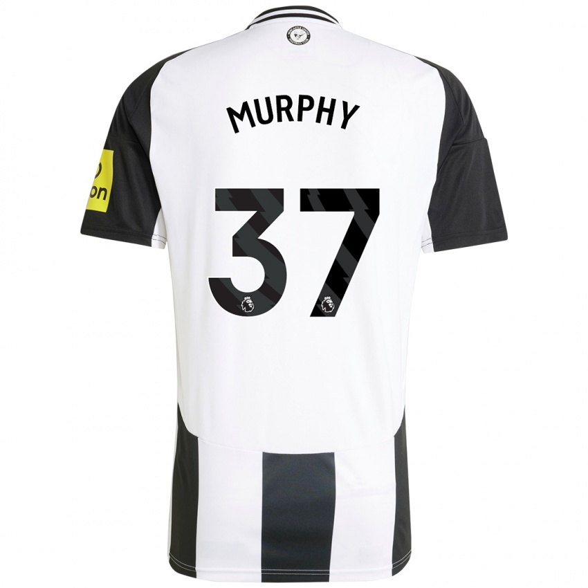 Niño Camiseta Alex Murphy #37 Blanco Negro 1ª Equipación 2024/25 La Camisa