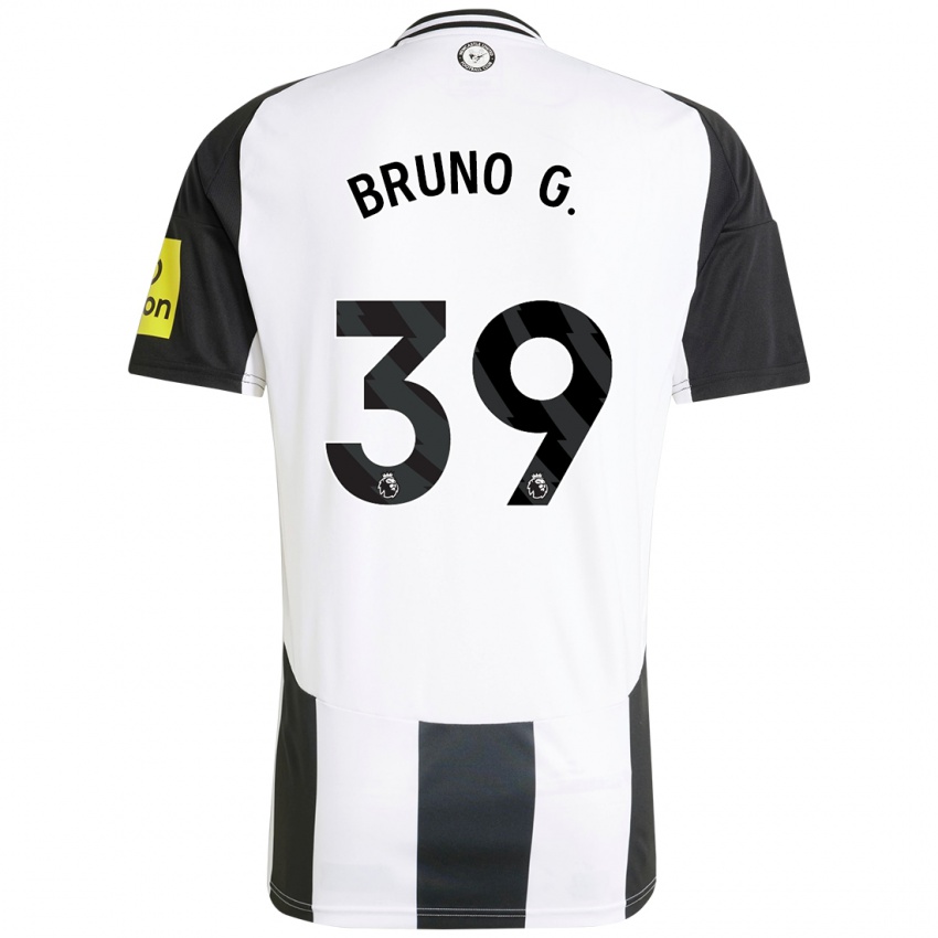 Niño Camiseta Bruno Guimaraes #39 Blanco Negro 1ª Equipación 2024/25 La Camisa