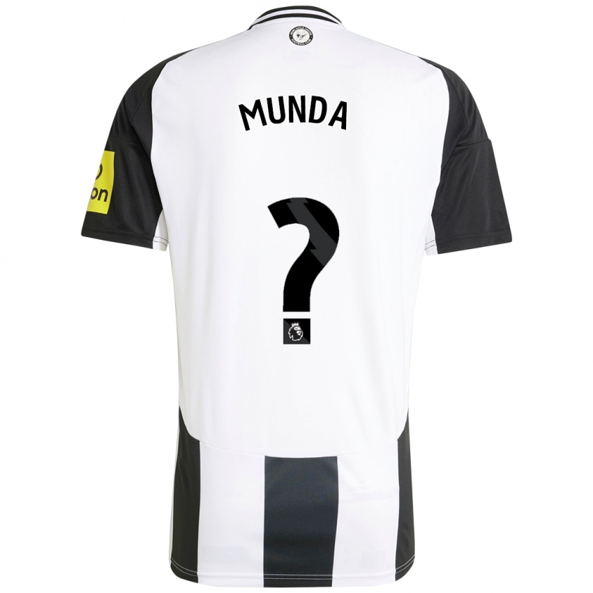 Niño Camiseta Anthony Munda #0 Blanco Negro 1ª Equipación 2024/25 La Camisa