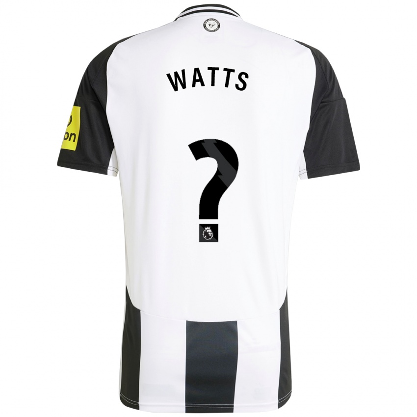 Niño Camiseta Logan Watts #0 Blanco Negro 1ª Equipación 2024/25 La Camisa