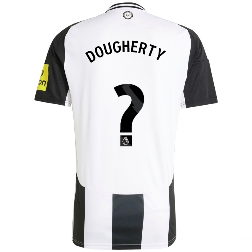 Niño Camiseta Ryan Dougherty #0 Blanco Negro 1ª Equipación 2024/25 La Camisa