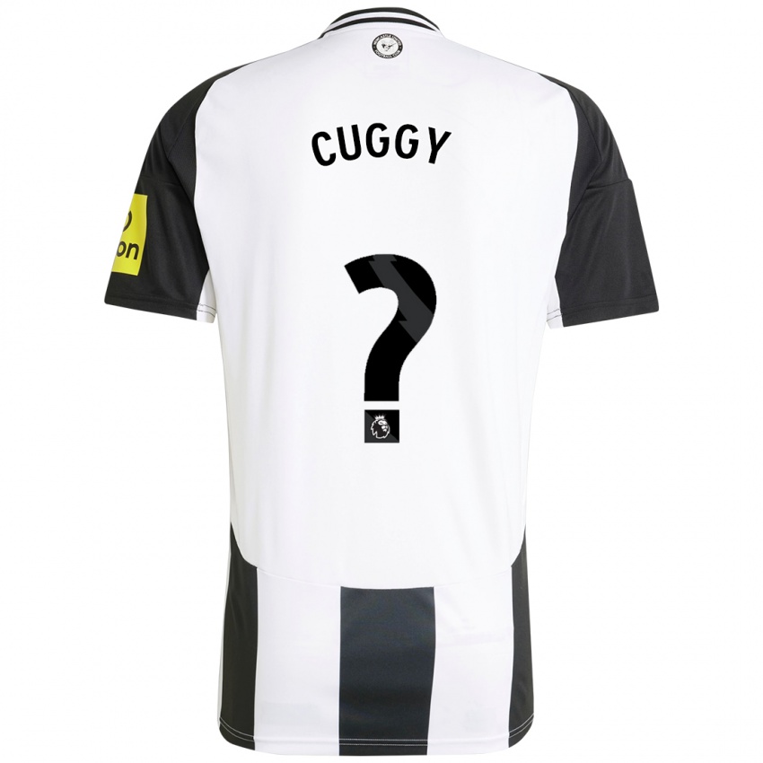 Niño Camiseta Lewis Cuggy #0 Blanco Negro 1ª Equipación 2024/25 La Camisa