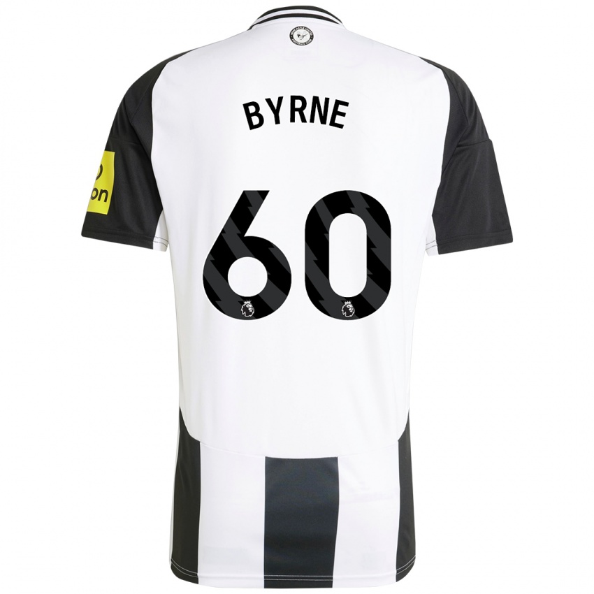 Niño Camiseta Reece Byrne #60 Blanco Negro 1ª Equipación 2024/25 La Camisa