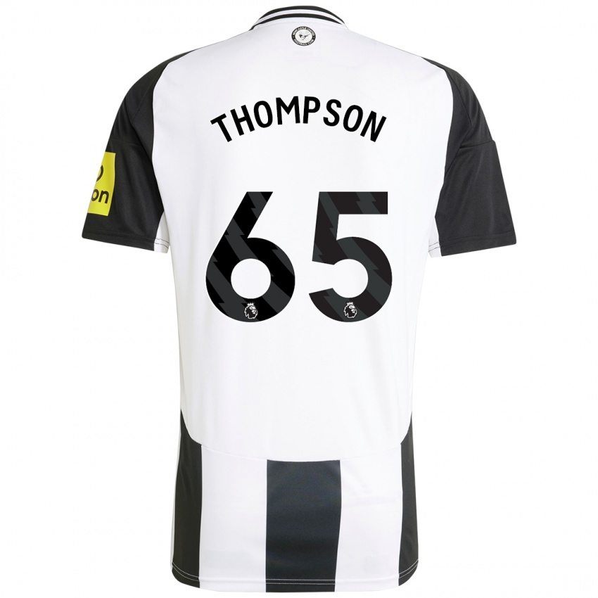 Niño Camiseta Ciaran Thompson #65 Blanco Negro 1ª Equipación 2024/25 La Camisa