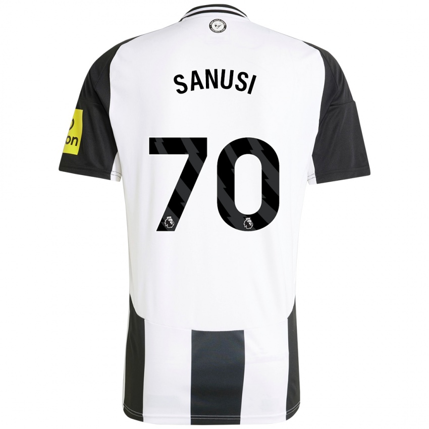 Niño Camiseta Trevan Sanusi #70 Blanco Negro 1ª Equipación 2024/25 La Camisa