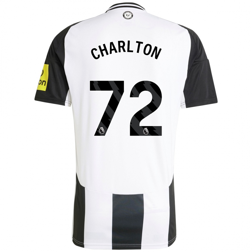 Niño Camiseta Dylan Charlton #72 Blanco Negro 1ª Equipación 2024/25 La Camisa