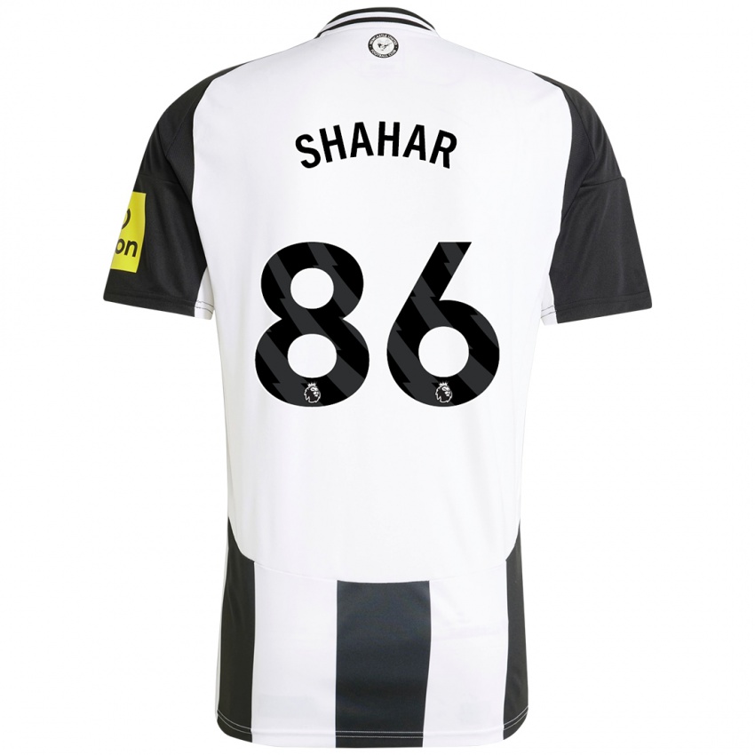 Niño Camiseta Leo Shahar #86 Blanco Negro 1ª Equipación 2024/25 La Camisa