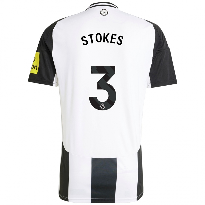 Niño Camiseta Demi Stokes #3 Blanco Negro 1ª Equipación 2024/25 La Camisa