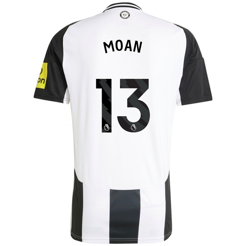 Niño Camiseta Claudia Moan #13 Blanco Negro 1ª Equipación 2024/25 La Camisa