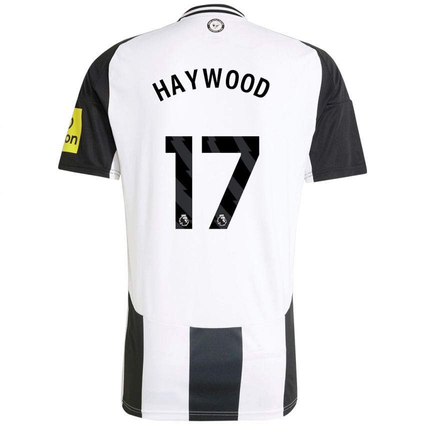 Niño Camiseta Sophie Haywood #17 Blanco Negro 1ª Equipación 2024/25 La Camisa