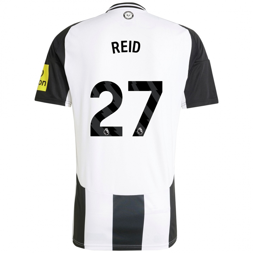 Niño Camiseta Hannah Reid #27 Blanco Negro 1ª Equipación 2024/25 La Camisa