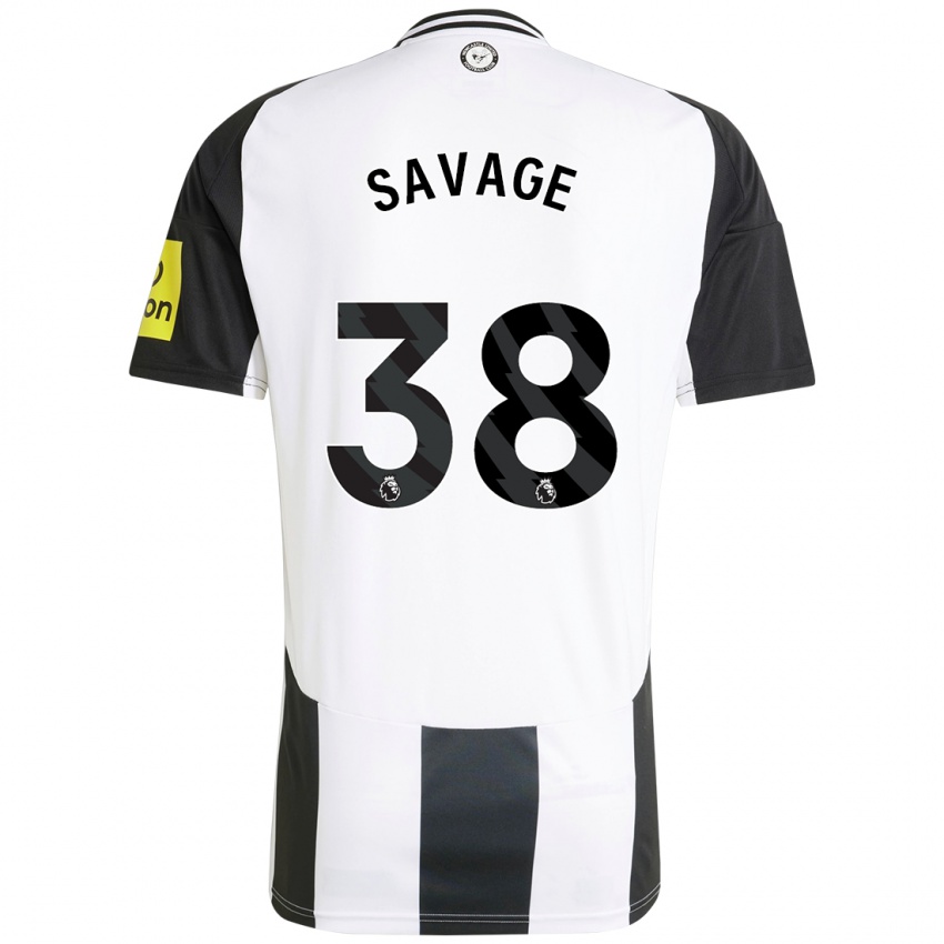 Niño Camiseta Remi Savage #38 Blanco Negro 1ª Equipación 2024/25 La Camisa