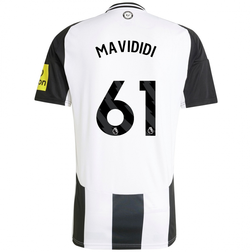 Niño Camiseta Shaun Mavididi #61 Blanco Negro 1ª Equipación 2024/25 La Camisa