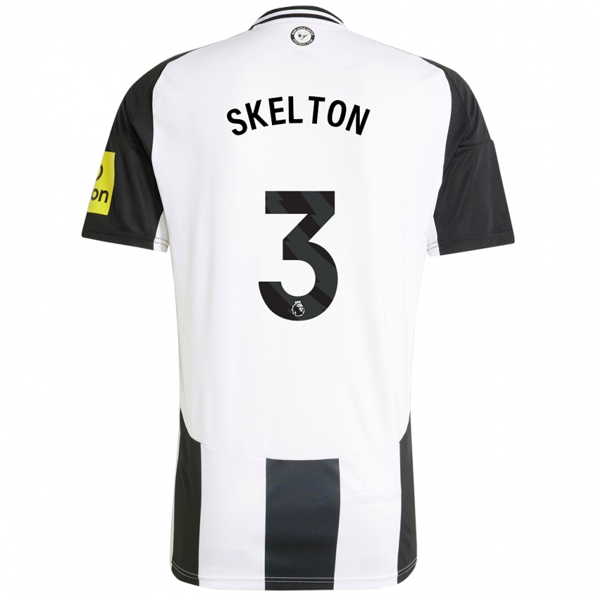 Niño Camiseta Keira Skelton #3 Blanco Negro 1ª Equipación 2024/25 La Camisa