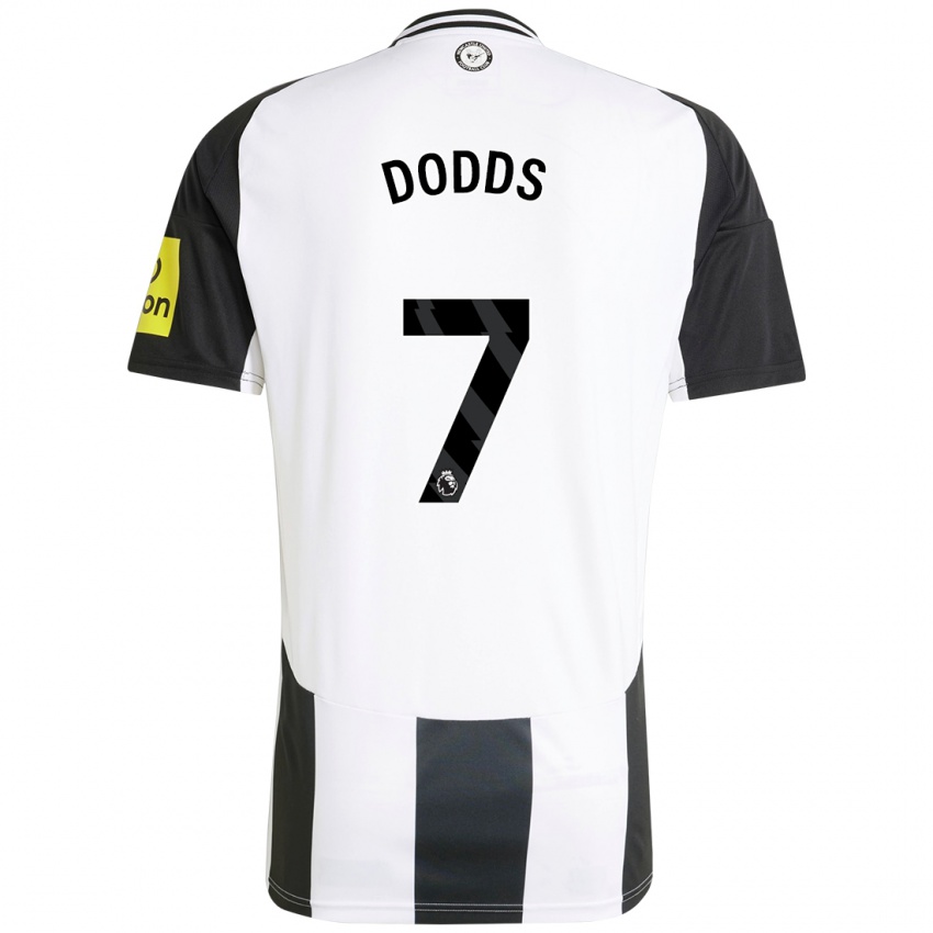 Niño Camiseta Tyler Dodds #7 Blanco Negro 1ª Equipación 2024/25 La Camisa