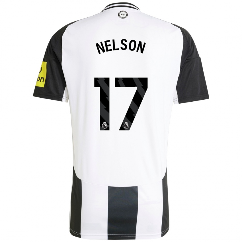 Niño Camiseta Erin Nelson #17 Blanco Negro 1ª Equipación 2024/25 La Camisa