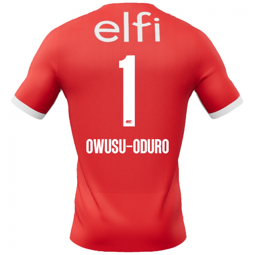 Niño Camiseta Rome Jayden Owusu-Oduro #1 Rojo Blanco 1ª Equipación 2024/25 La Camisa