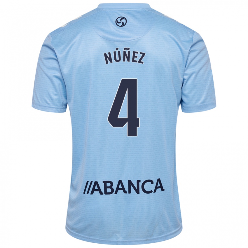 Niño Camiseta Unai Núñez #4 Azul Cielo 1ª Equipación 2024/25 La Camisa