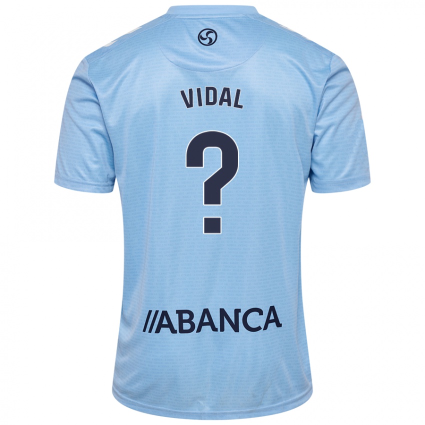 Niño Camiseta Marc Vidal #0 Azul Cielo 1ª Equipación 2024/25 La Camisa