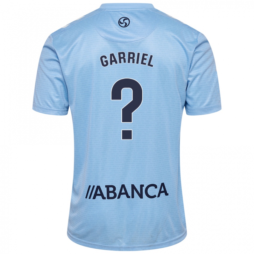 Niño Camiseta Iván Garriel #0 Azul Cielo 1ª Equipación 2024/25 La Camisa