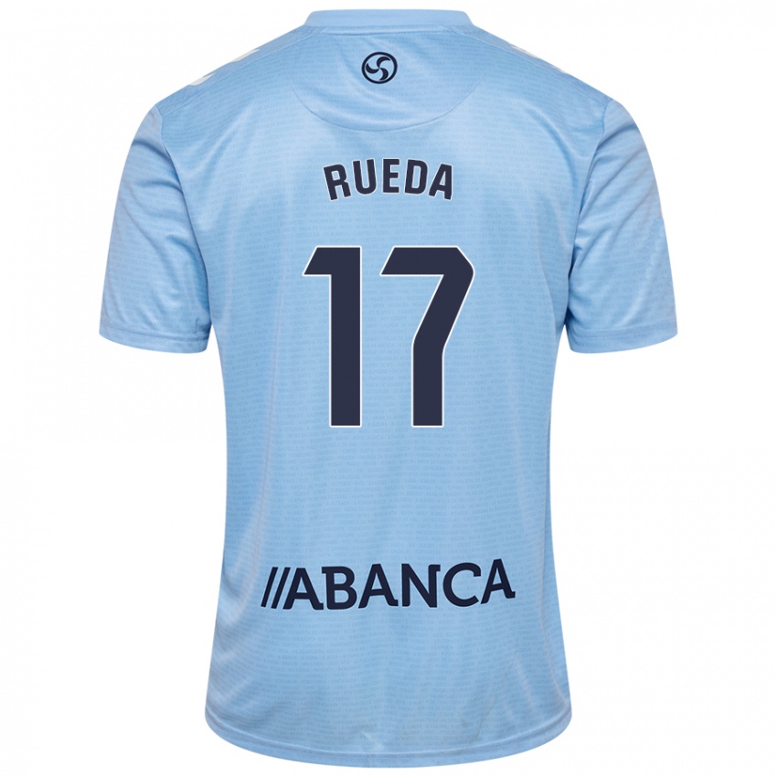 Niño Camiseta Javi Rueda #17 Azul Cielo 1ª Equipación 2024/25 La Camisa