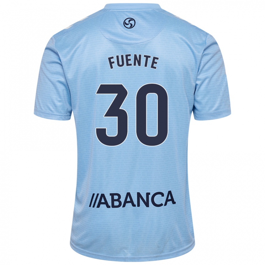 Niño Camiseta Mario Fuente #30 Azul Cielo 1ª Equipación 2024/25 La Camisa