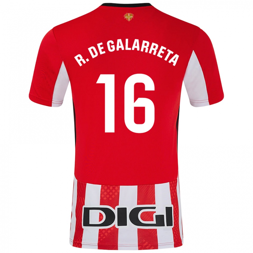 Niño Camiseta Iñigo Ruiz De Galarreta #16 Rojo Blanco 1ª Equipación 2024/25 La Camisa