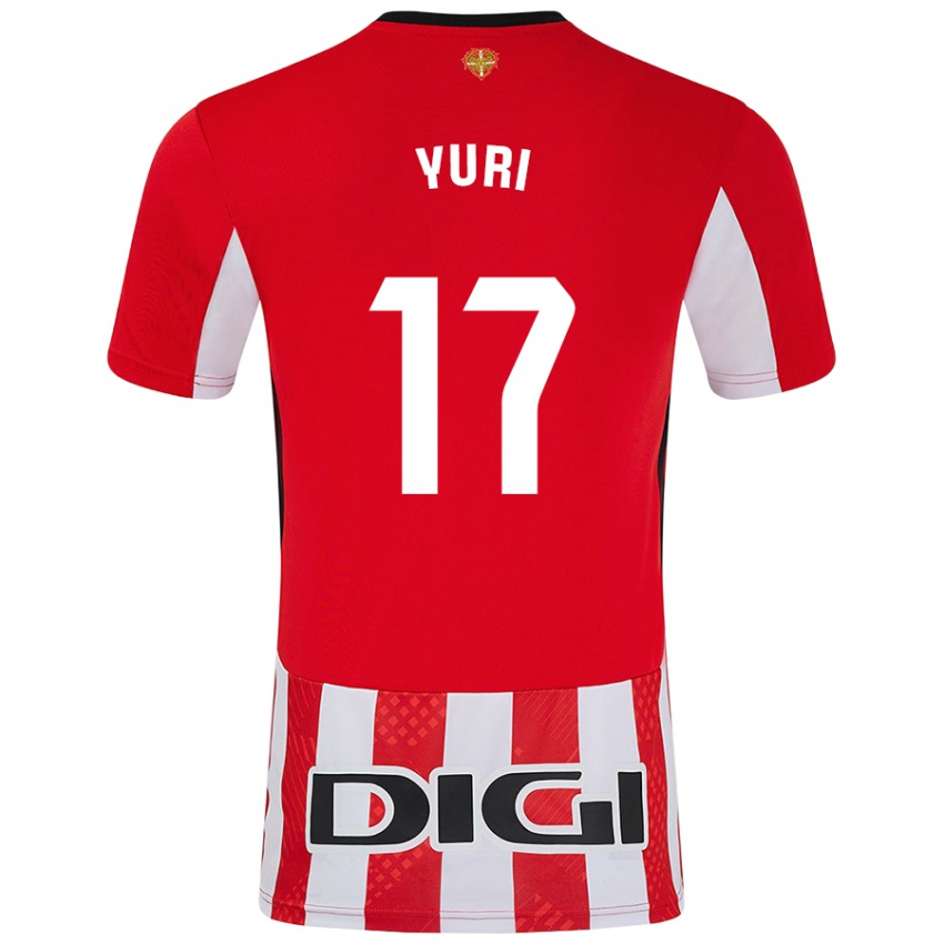 Niño Camiseta Yuri Berchiche #17 Rojo Blanco 1ª Equipación 2024/25 La Camisa