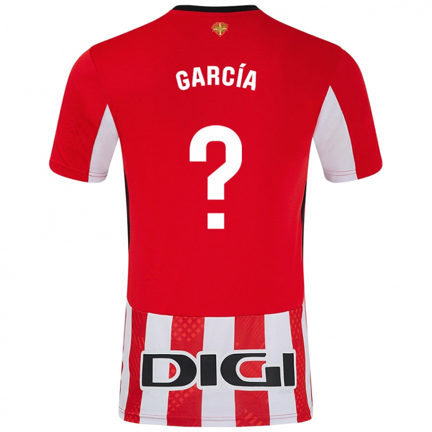 Niño Camiseta Simón García #0 Rojo Blanco 1ª Equipación 2024/25 La Camisa