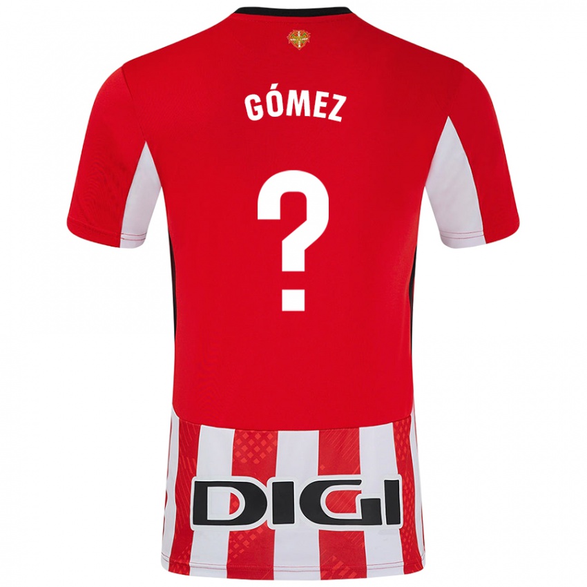 Niño Camiseta Xabi Gómez #0 Rojo Blanco 1ª Equipación 2024/25 La Camisa