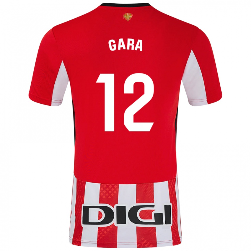 Niño Camiseta Gara #12 Rojo Blanco 1ª Equipación 2024/25 La Camisa