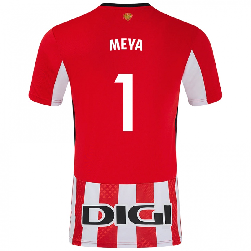 Niño Camiseta Aina Meya Bellot #1 Rojo Blanco 1ª Equipación 2024/25 La Camisa