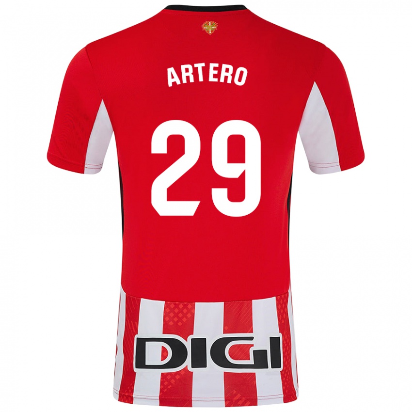 Niño Camiseta Marina Artero Moreno #29 Rojo Blanco 1ª Equipación 2024/25 La Camisa