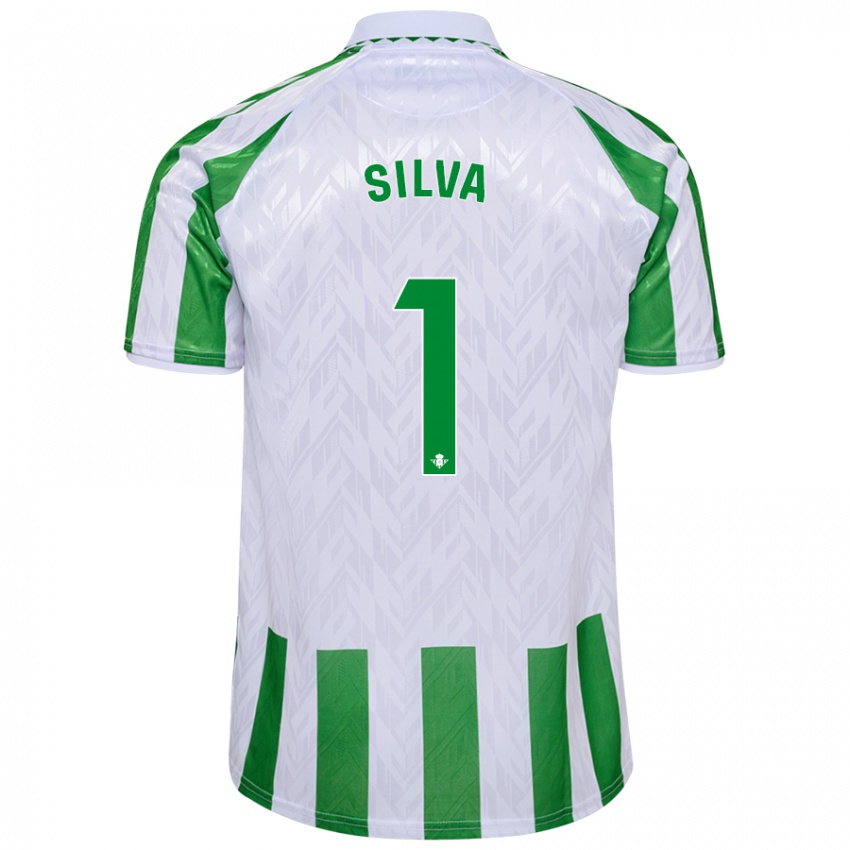 Niño Camiseta Rui Silva #1 Verde Rayas Blancas 1ª Equipación 2024/25 La Camisa