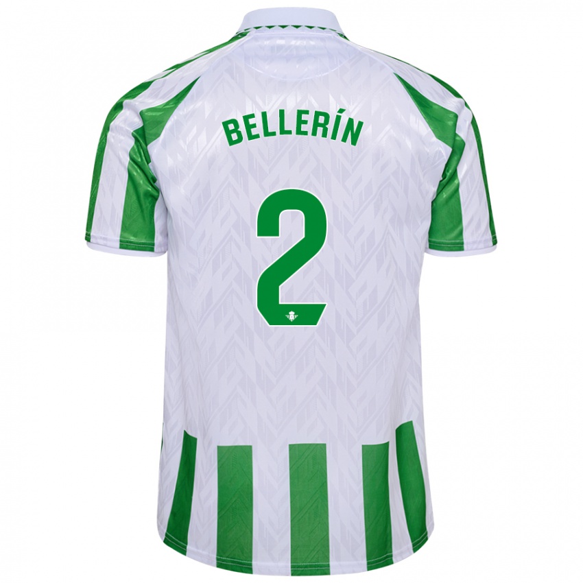 Niño Camiseta Hector Bellerin #2 Verde Rayas Blancas 1ª Equipación 2024/25 La Camisa