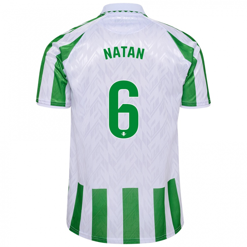 Niño Camiseta Natan #6 Verde Rayas Blancas 1ª Equipación 2024/25 La Camisa