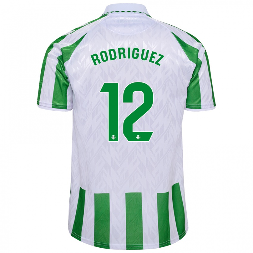 Niño Camiseta Ricardo Rodríguez #12 Verde Rayas Blancas 1ª Equipación 2024/25 La Camisa