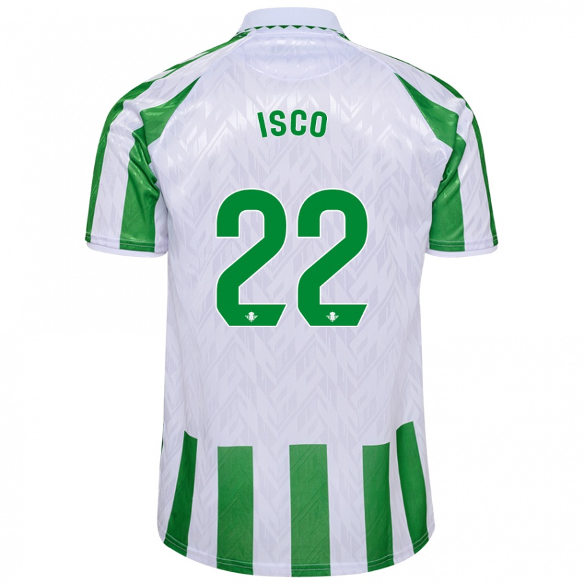 Niño Camiseta Isco #22 Verde Rayas Blancas 1ª Equipación 2024/25 La Camisa