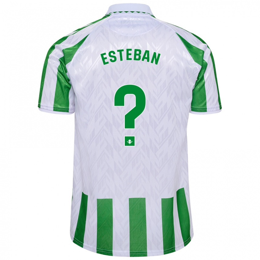 Niño Camiseta Paco Esteban #0 Verde Rayas Blancas 1ª Equipación 2024/25 La Camisa