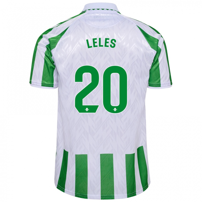 Niño Camiseta María De Los Ángeles Carrión Egido #20 Verde Rayas Blancas 1ª Equipación 2024/25 La Camisa