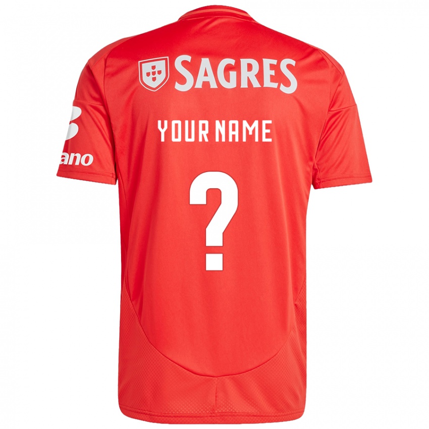 Niño Camiseta Ihren Namen #0 Rojo Blanco 1ª Equipación 2024/25 La Camisa