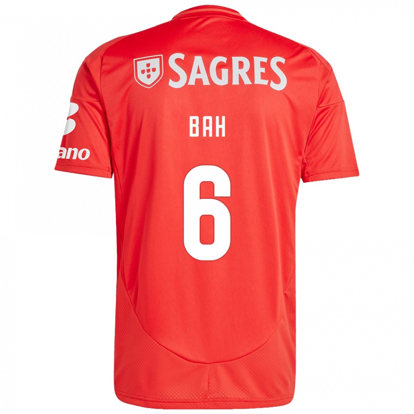 Niño Camiseta Alexander Bah #6 Rojo Blanco 1ª Equipación 2024/25 La Camisa