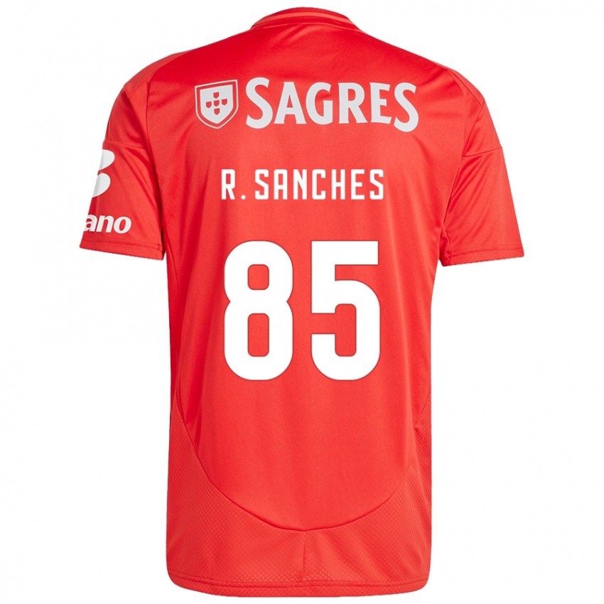 Niño Camiseta Renato Sanches #85 Rojo Blanco 1ª Equipación 2024/25 La Camisa