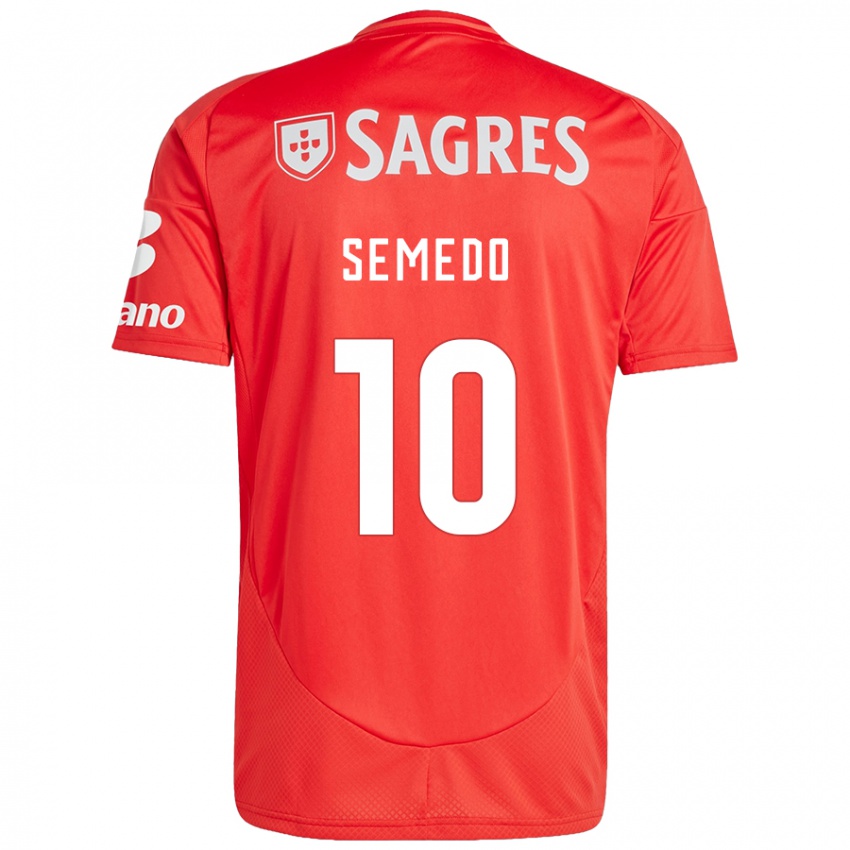 Niño Camiseta Andreson Semedo #10 Rojo Blanco 1ª Equipación 2024/25 La Camisa