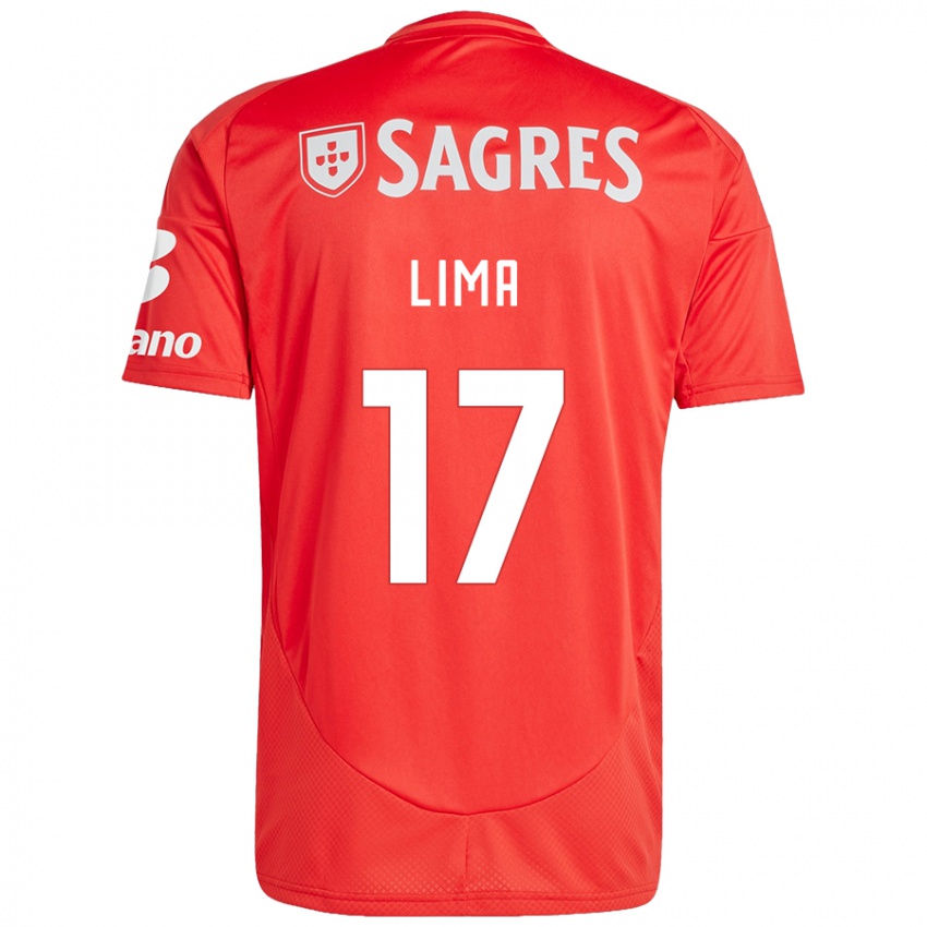 Niño Camiseta Ivan Lima #17 Rojo Blanco 1ª Equipación 2024/25 La Camisa