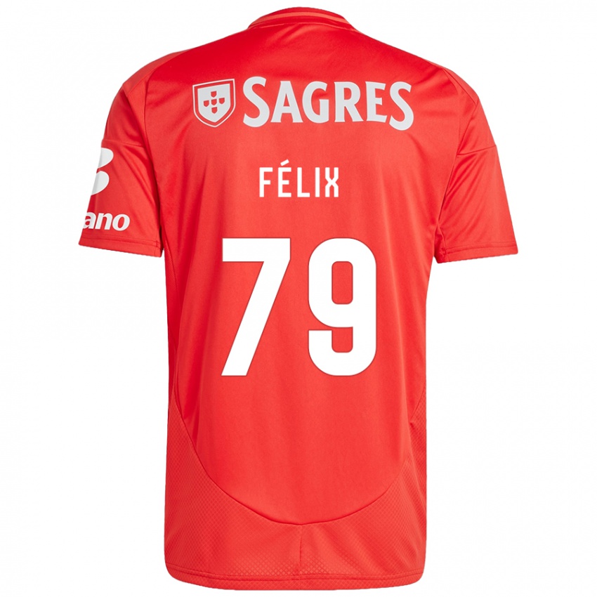 Niño Camiseta Hugo Félix #79 Rojo Blanco 1ª Equipación 2024/25 La Camisa