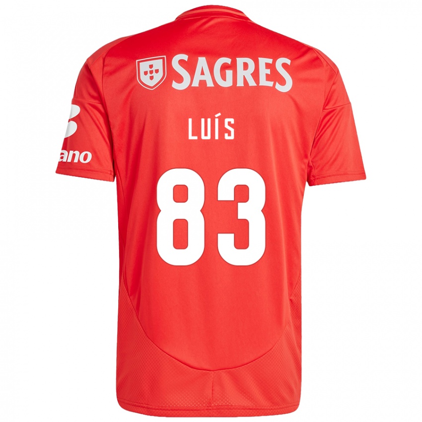 Niño Camiseta Rafael Luís #83 Rojo Blanco 1ª Equipación 2024/25 La Camisa