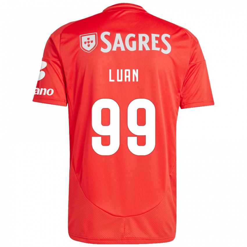 Niño Camiseta Luan #99 Rojo Blanco 1ª Equipación 2024/25 La Camisa