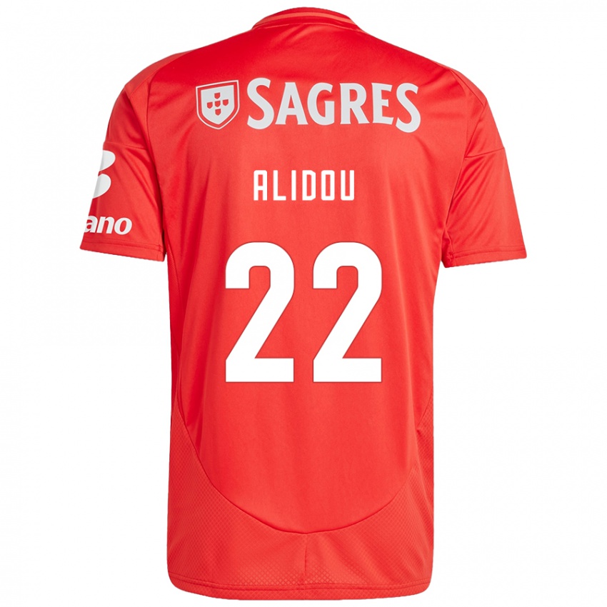 Niño Camiseta Marie-Yasmine Alidou #22 Rojo Blanco 1ª Equipación 2024/25 La Camisa